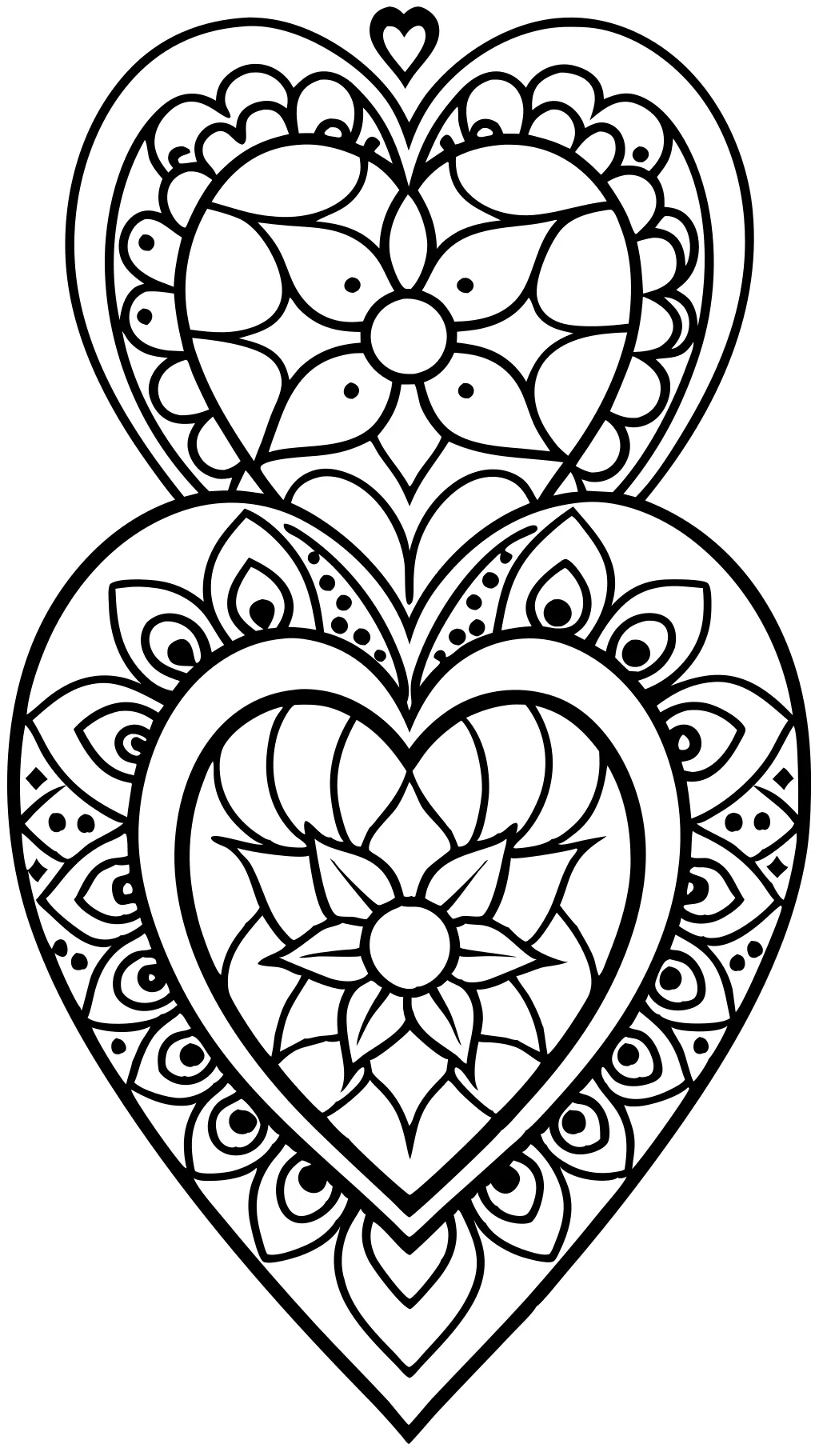 hearts coloring pages